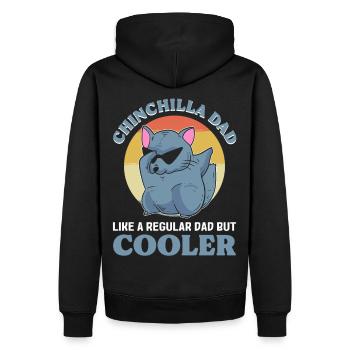 Chinchilla papa comme un père ordinaire mais plus cool - Sweat à capuche Premium bio Homme - noir - Dos - Nico (187cm)