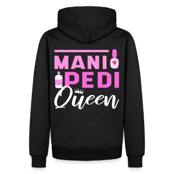 Mani Pedi Queen Nail Tech Technicien des ongles - Sweat à capuche Premium bio Homme - noir - Dos - Nico (187cm)