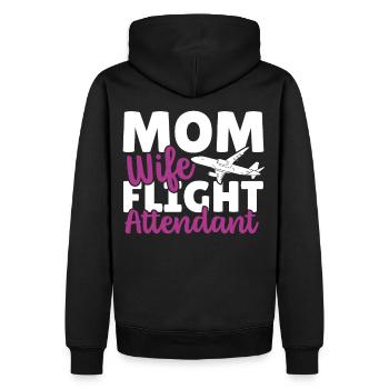 Flugbegleiter Flugbegleiterin Luftfahrt Fliegen - Männer Premium Bio Hoodie - Schwarz - Hinten - Nico (187cm)