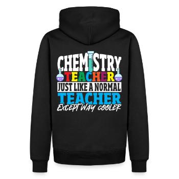 Professeur de chimie comme un professeur normal - Sweat à capuche Premium bio Homme - noir - Dos - Nico (187cm)