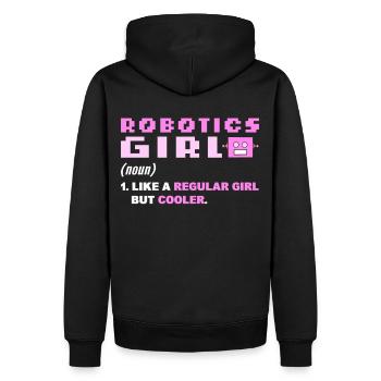 Robotik Robotic Roboter Bausaison Robot - Männer Premium Bio Hoodie - Schwarz - Hinten - Nico (187cm)