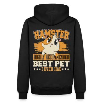 hamster rongeur rongeur animal mignon animaux - Sweat à capuche Premium bio Homme - noir - Dos - Nico (187cm)