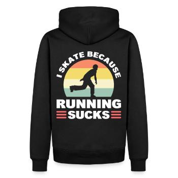 Rollschuhlaufen Roller-Derby Rollschuhfahren Sport - Männer Premium Bio Hoodie - Schwarz - Hinten - Nico (187cm)
