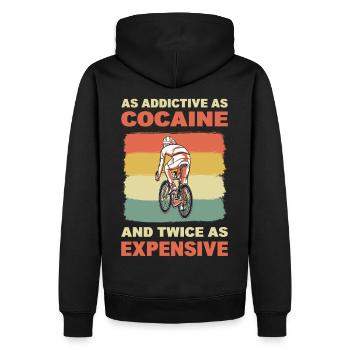 Aussi addictif que la cocaïne VTT VTT - Sweat à capuche Premium bio Homme - noir - Dos - Nico (187cm)