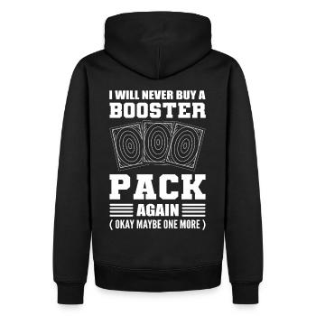 I Will Never Buy A Booster Pack Again Trading - Männer Premium Bio Hoodie - Schwarz - Hinten - Nico (187cm)