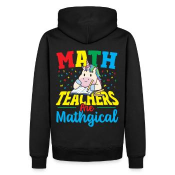 Math Teachers Are Mathgical Math Teacher - Männer Premium Bio Hoodie - Schwarz - Hinten - Nico (187cm)