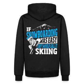 Snowboarden Snowboarding Winter Freestyle Schnee - Männer Premium Bio Hoodie - Schwarz - Hinten - Nico (187cm)