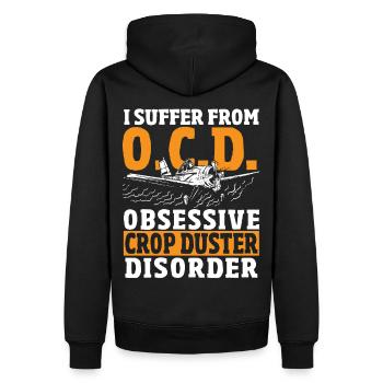 I Suffer From Obsessive Crop Duster Disorder Crop - Männer Premium Bio Hoodie - Schwarz - Hinten - Nico (187cm)