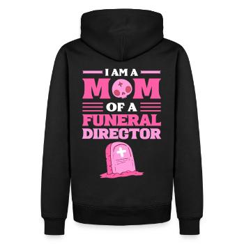 I Am A Mom Of A Funeral Director Funeral Director - Männer Premium Bio Hoodie - Schwarz - Hinten - Nico (187cm)