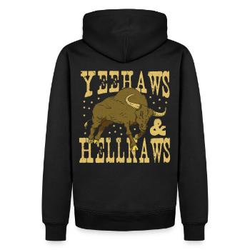 Rodeo Bullriding Western Ranch Horse Riding - Männer Premium Bio Hoodie - Schwarz - Hinten - Nico (187cm)