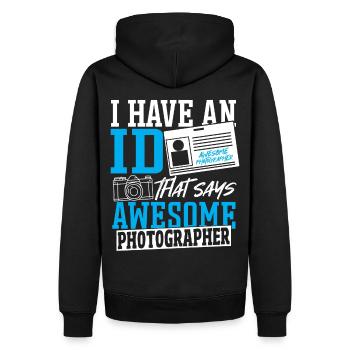 Fotograf Fotografieren Fotografie-Liebhaber Foto - Männer Premium Bio Hoodie - Schwarz - Hinten - Nico (187cm)