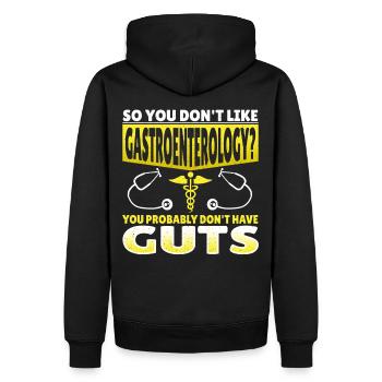 Gastroenterologie Gastroenterologe - Männer Premium Bio Hoodie - Schwarz - Hinten - Nico (187cm)