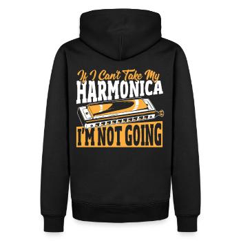 Harmonica Orgue à bouche Harmoniciste Joueur d’harmonica - Sweat à capuche Premium bio Homme - noir - Dos - Nico (187cm)