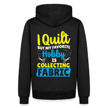 Quilting Quilting Couturièredans Couturière à la main - Sweat à capuche Premium bio Homme - noir - Dos - Nico (187cm)