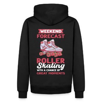 Rollschuhlaufen Roller-Derby Rollschuhlaufen Rolle - Männer Premium Bio Hoodie - Schwarz - Hinten - Nico (187cm)
