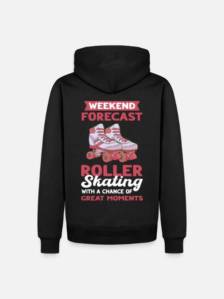 Roller Skating Roller Derby Roller Skating Roller Roller - Sweat à capuche Premium bio Homme - noir