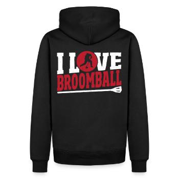 Ballon-balai Balai-bal Amateurs de ballon-balai - Sweat à capuche Premium bio Homme - noir - Dos - Nico (187cm)