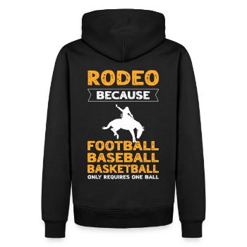 Rodeo Bullriding Western Sports Horse Riding - Männer Premium Bio Hoodie - Schwarz - Hinten - Nico (187cm)