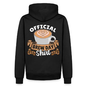 Official Brew Day Shirt Barista Coffeemaker - Men’s Premium Organic Hoodie - black - Back - Nico (187cm)
