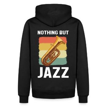 Rien que du jazz jazz musique jazz jazz auditeur - Sweat à capuche Premium bio Homme - noir - Dos - Nico (187cm)