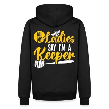 Beekeepers Bees Honey bees Beekeeping - Men’s Premium Organic Hoodie - black - Back - Nico (187cm)