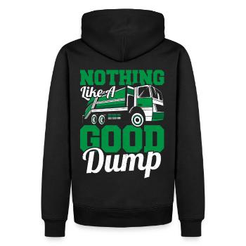 Rien de tel qu’un bon camion à ordures à benne basculante - Sweat à capuche Premium bio Homme - noir - Dos - Nico (187cm)