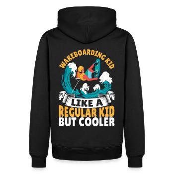 Wakeboarding Kid Like A Regular Kid But Cooler - Men’s Premium Organic Hoodie - black - Back - Nico (187cm)