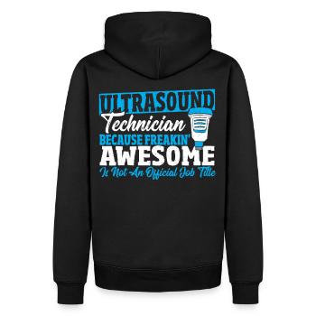Ultraschalltechniker Jobtitel Sonograph - Männer Premium Bio Hoodie - Schwarz - Hinten - Nico (187cm)