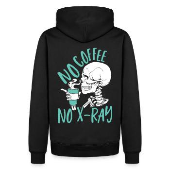 Pas de café Pas de radiographie Rad Tech - Sweat à capuche Premium bio Homme - noir - Dos - Nico (187cm)