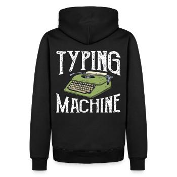 Auteur Machine à écrire Machine à écrire - Sweat à capuche Premium bio Homme - noir - Dos - Nico (187cm)
