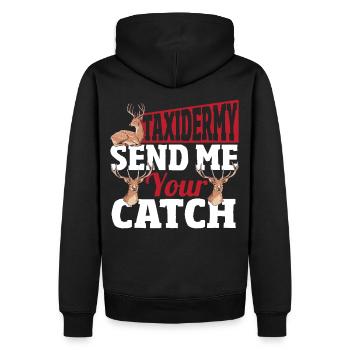 Taxidermie Schicken Sie mir Ihren Fang Taxidermist - Männer Premium Bio Hoodie - Schwarz - Hinten - Nico (187cm)