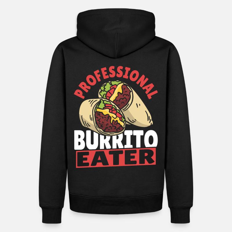 Burrito Eater Burritos professionnels - Sweat à capuche Premium bio Homme - noir