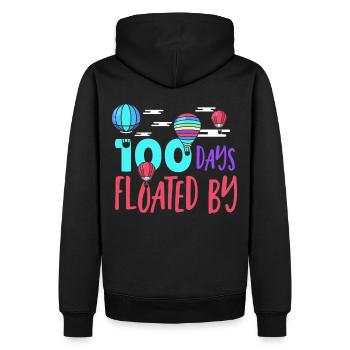 100 jours ont volé, 100 jours d’école, 100e - Sweat à capuche Premium bio Homme - noir - Dos - Nico (187cm)