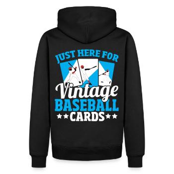 Seulement ici pour les cartes de baseball vintage baseball baseball - Sweat à capuche Premium bio Homme - noir - Dos - Nico (187cm)