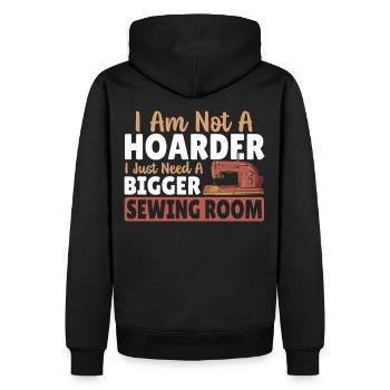 Ich bin kein Hamsterer, ich brauche nur ein - Männer Premium Bio Hoodie - Schwarz - Hinten - Nico (187cm)