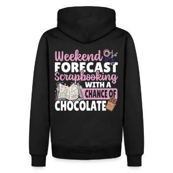 Prévisions de week-end Scrapbooking avec une chance de - Sweat à capuche Premium bio Homme - noir - Dos - Nico (187cm)
