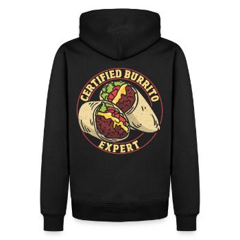 Burrito Expert certifié Burritos - Sweat à capuche Premium bio Homme - noir - Dos - Nico (187cm)