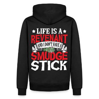 Das Leben ist ein Rächer Geisterjagd Geisterjäger - Männer Premium Bio Hoodie - Schwarz - Hinten - Nico (187cm)