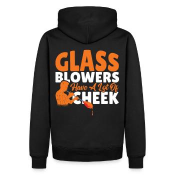 Les souffleurs de verre ont beaucoup de souffleurs de verre effrontés - Sweat à capuche Premium bio Homme - noir - Dos - Nico (187cm)