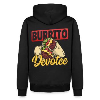 Burrito Pendentif Burritos Taco Famille - Sweat à capuche Premium bio Homme - noir - Dos - Nico (187cm)