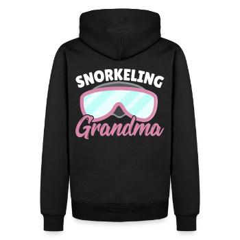 Schnorcheln Oma Schnorchel Tauchen Tauchen - Männer Premium Bio Hoodie - Schwarz - Hinten - Nico (187cm)