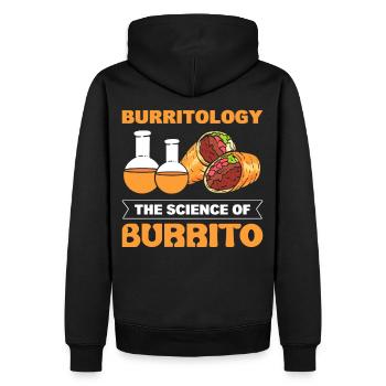 Burritology The Science Of Burrito Burritos Taco - Men’s Premium Organic Hoodie - black - Back - Nico (187cm)