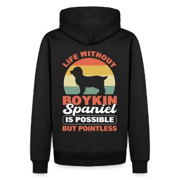Ein Leben ohne Boykin Spaniel ist möglich, aber - Männer Premium Bio Hoodie - Schwarz - Hinten - Nico (187cm)