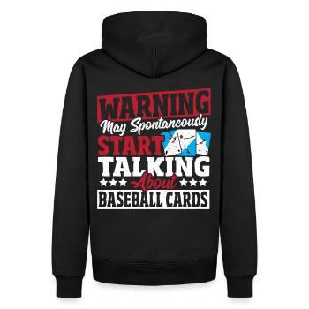 Warnung kann spontan anfangen, über - Männer Premium Bio Hoodie - Schwarz - Hinten - Nico (187cm)