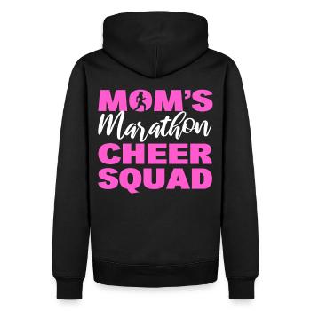 Mom's Marathon Cheer Squad Marathon Finisher - Männer Premium Bio Hoodie - Schwarz - Hinten - Nico (187cm)