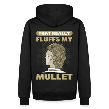 Cela apporte pas mal de mulet - Sweat à capuche Premium bio Homme - noir - Dos - Nico (187cm)
