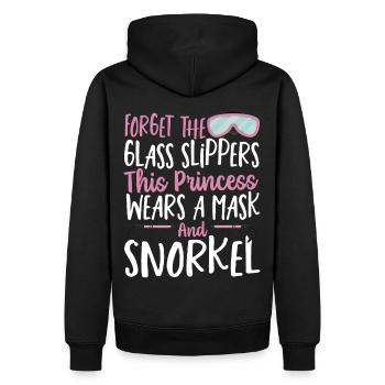 Oubliez les chaussons de verre Cette princesse - Sweat à capuche Premium bio Homme - noir - Dos - Nico (187cm)