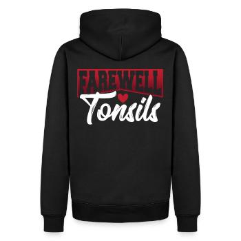 Tonsillitis Survivor Farewell, Tonsils - Men’s Premium Organic Hoodie - black - Back - Nico (187cm)