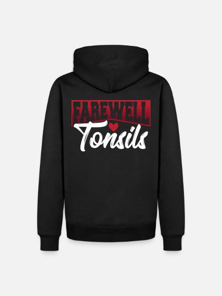 Tonsillitis Survivor Farewell, Tonsils - Men’s Premium Organic Hoodie - black