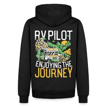 RV Pilot Genießen Sie die Reise RV Camping - Männer Premium Bio Hoodie - Schwarz - Hinten - Nico (187cm)